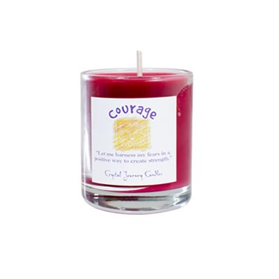 courage candle, reiki charged positive energy